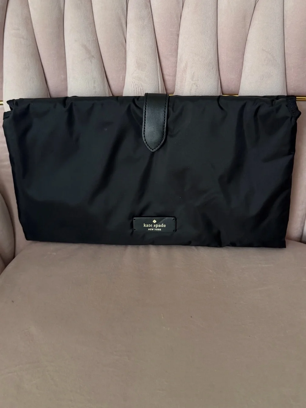 Kate Spade ♠️ Black Nylon Diaper Changing Pad